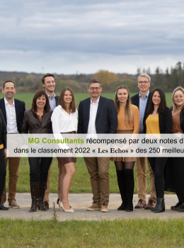 MG Consultants, doublement récompensé au palmarès des « meilleurs cabinets de recrutement » en France par les Les Echos. 